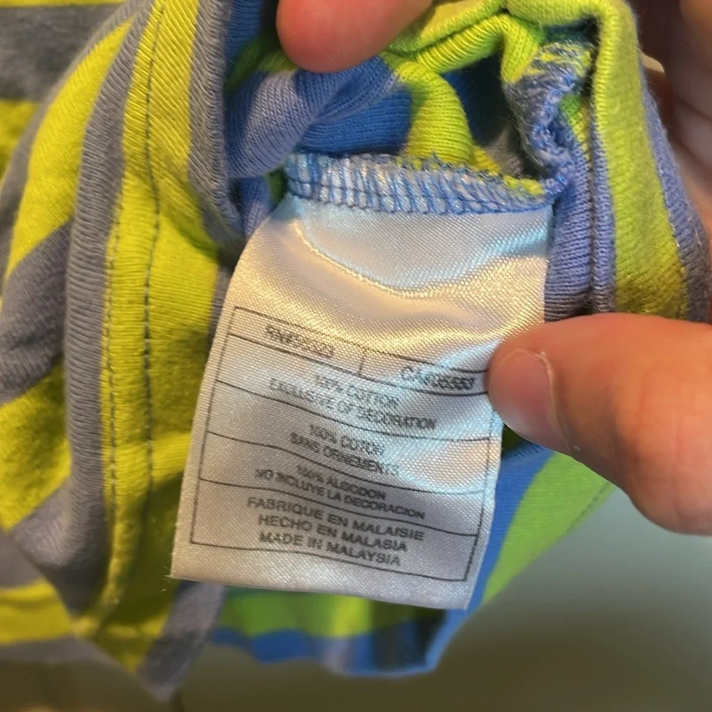 Nike Kids Green/Blue Striped Tank